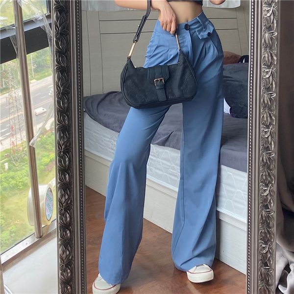 pants women's female loose trouser casual pure color high waist pants wide leg fashion new 2020 l1195, Black;white
pants women's female loose trouser casual pure color high waist pants wide leg fashion new 2020 l1195, Black;white