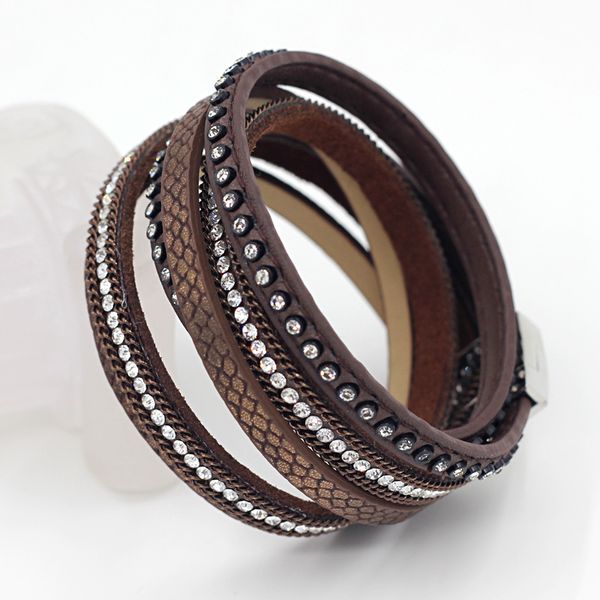 tennis women jewelry bracelets multi-layer leather inlaid rhinestones winding 2 circle bracelet fashion snake pattern, Golden;silver
tennis women jewelry bracelets multi-layer leather inlaid rhinestones winding 2 circle bracelet fashion snake pattern, Golden;silver
