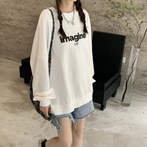 2020 early autumn new loose slimming letter printed sweater women's lazy sweater pullover all-match long sleeve pullover y8o6x, Black
2020 early autumn new loose slimming letter printed sweater women's lazy sweater pullover all-match long sleeve pullover y8o6x, Black