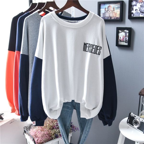 bfstyle embroidered sweater sweater women's contrast color splicing sleeve sports leisure plus fat letter embroidery personalized women, Black
bfstyle embroidered sweater sweater women's contrast color splicing sleeve sports leisure plus fat letter embroidery personalized women, Black