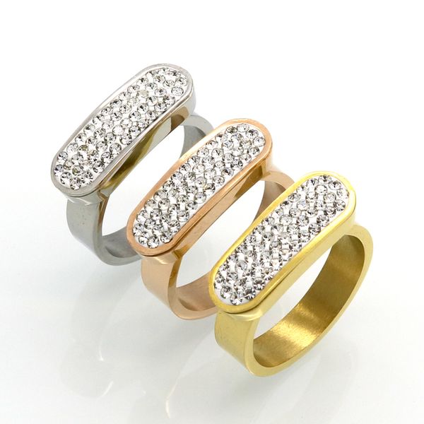 cluster rings solid fashion flat tag ring punk finger gold colour lucky crystal for women stainless steel jewelry wholesale, Golden;silver
cluster rings solid fashion flat tag ring punk finger gold colour lucky crystal for women stainless steel jewelry wholesale, Golden;silver