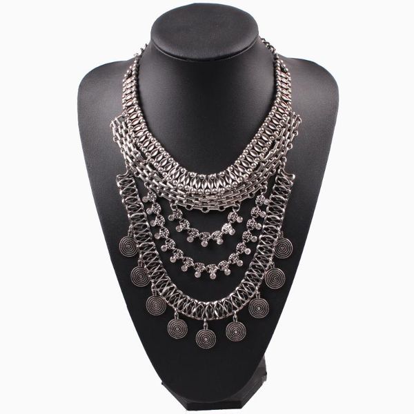 2020 new arrival design fashion brand vintage necklace alloy chunky statement crystal big pendant necklace for women jewelry, Silver
2020 new arrival design fashion brand vintage necklace alloy chunky statement crystal big pendant necklace for women jewelry, Silver