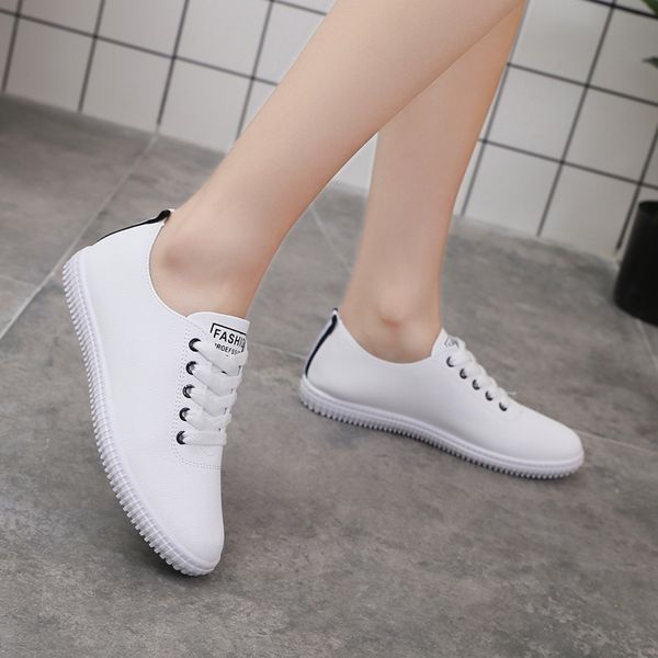 women sneakers white vulcanized shoes lace up round toe casual new arrival women shoes fashion breathable, Black
women sneakers white vulcanized shoes lace up round toe casual new arrival women shoes fashion breathable, Black