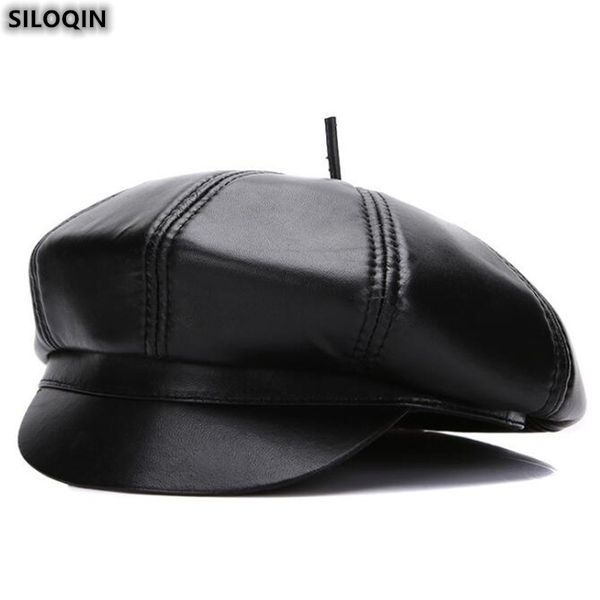 berets siloqin women's cap autumn winter fashion sheepskin octagonal hats elegant brands genuine leather hat trend snapback, Blue;gray
berets siloqin women's cap autumn winter fashion sheepskin octagonal hats elegant brands genuine leather hat trend snapback, Blue;gray