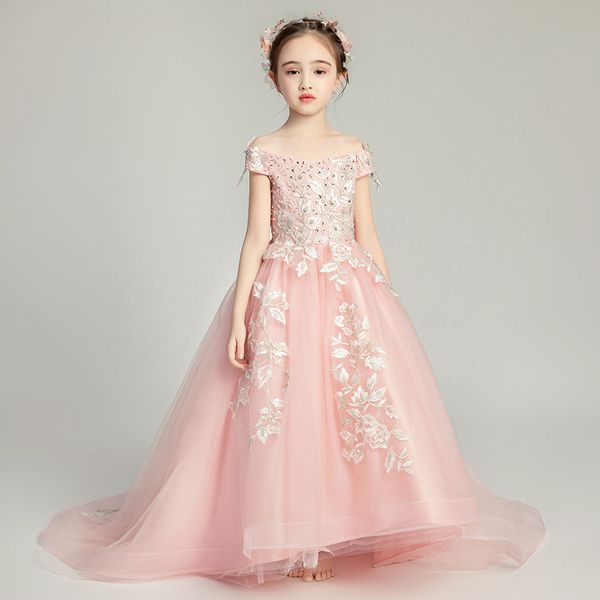 girl's dresses sequins flower girl for weddings boat neck prom communion mesh applique dress children trailing evening sweet gowns, Red;yellow
girl's dresses sequins flower girl for weddings boat neck prom communion mesh applique dress children trailing evening sweet gowns, Red;yellow