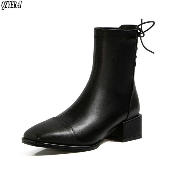 boots qzyerai 2021 winter genuine leather women fashion female keep warm square head shoes size 34-42, Black
boots qzyerai 2021 winter genuine leather women fashion female keep warm square head shoes size 34-42, Black
