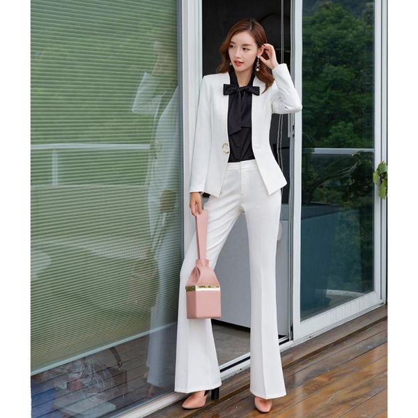 2020 office wear autumn and winter 2 piece set women suits long sleeved suit black white jacket trousers slim suit female sets
2020 office wear autumn and winter 2 piece set women suits long sleeved suit black white jacket trousers slim suit female sets