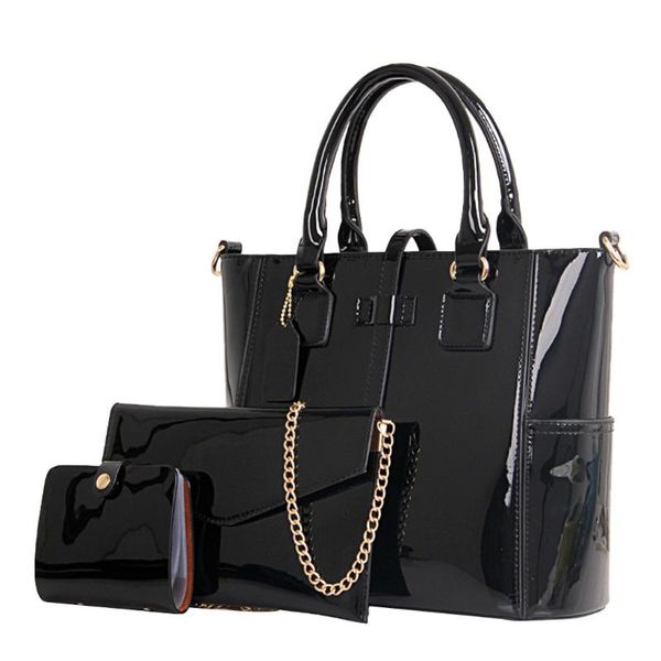 3 sets patent leather women handbags luxury brands tote bag+ladies shoulder bag+clutch messenger bag bolsa feminina #ng
3 sets patent leather women handbags luxury brands tote bag+ladies shoulder bag+clutch messenger bag bolsa feminina #ng