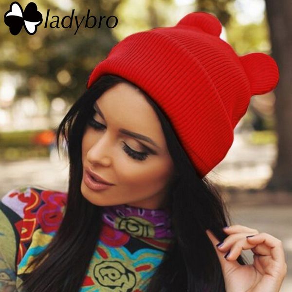 ladybro winter knitted cute hat skullies beanie women cat's ear cap fashion lady warm female hat bonnet braided for girl, Blue;gray
ladybro winter knitted cute hat skullies beanie women cat's ear cap fashion lady warm female hat bonnet braided for girl, Blue;gray