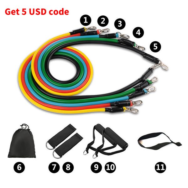 resistance bands 11 pcs set for fitness yoga band tube tpe stretch training workout expander pull rope gym equipment
resistance bands 11 pcs set for fitness yoga band tube tpe stretch training workout expander pull rope gym equipment