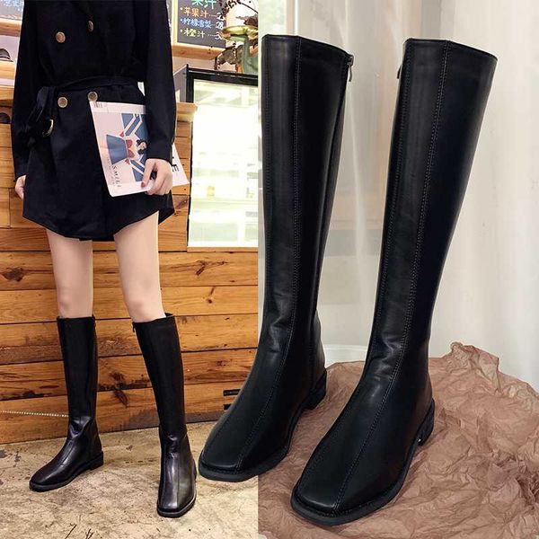 women boots over knee booties woman 2020 low heel women's shoes autumn boots-women zipper over-the-knee ladies leather rubber, Black
women boots over knee booties woman 2020 low heel women's shoes autumn boots-women zipper over-the-knee ladies leather rubber, Black