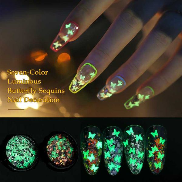 1 box luminous nail sequins paillette fluorescent butterfly nail flakes glitter manicure heart slider art decor, Silver;gold
1 box luminous nail sequins paillette fluorescent butterfly nail flakes glitter manicure heart slider art decor, Silver;gold