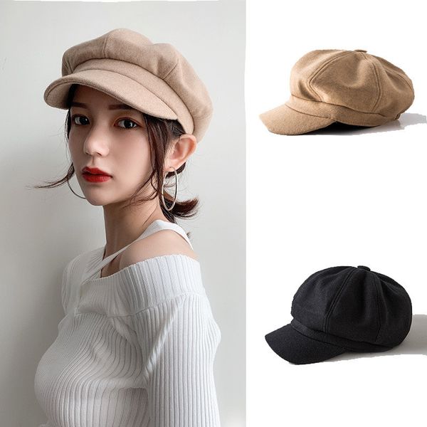 wool women beret hat fashion autumn winter octagonal newsboy cap stylish artist painter hats black red boinas para mujer 2020, Blue;gray
wool women beret hat fashion autumn winter octagonal newsboy cap stylish artist painter hats black red boinas para mujer 2020, Blue;gray