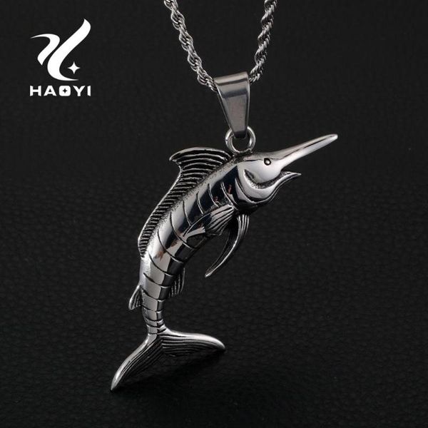 swordfish stainless steel pendant necklace for men fashion personality fish pendant with twisted chain for male metal jewelry, Silver
swordfish stainless steel pendant necklace for men fashion personality fish pendant with twisted chain for male metal jewelry, Silver