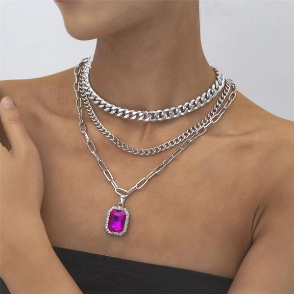 lureen women multilayer square red crystal pendant necklace silver color cuban link chain choker necklace punk jewelry gift
lureen women multilayer square red crystal pendant necklace silver color cuban link chain choker necklace punk jewelry gift