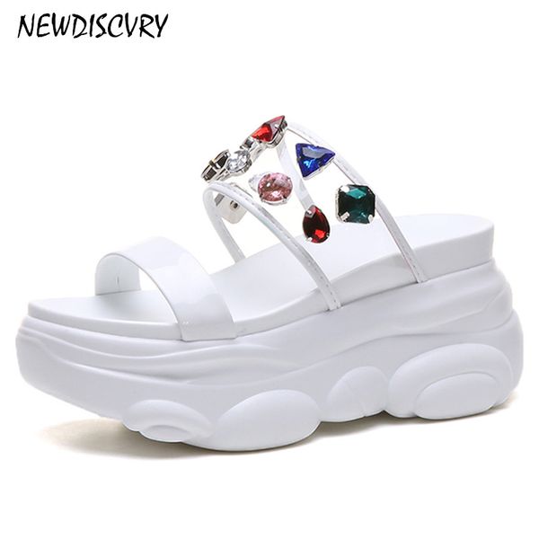 newdiscvry rhinestone pvc women platform slippers 2020 summer women's chunky slides woman fashion ldies shoes, Black
newdiscvry rhinestone pvc women platform slippers 2020 summer women's chunky slides woman fashion ldies shoes, Black