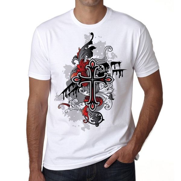 2019 new mens t shirts tribal gothic tattoo, homme t-shirt, blanc, tattoo t-shirt 100% cotton brand new t-shirts