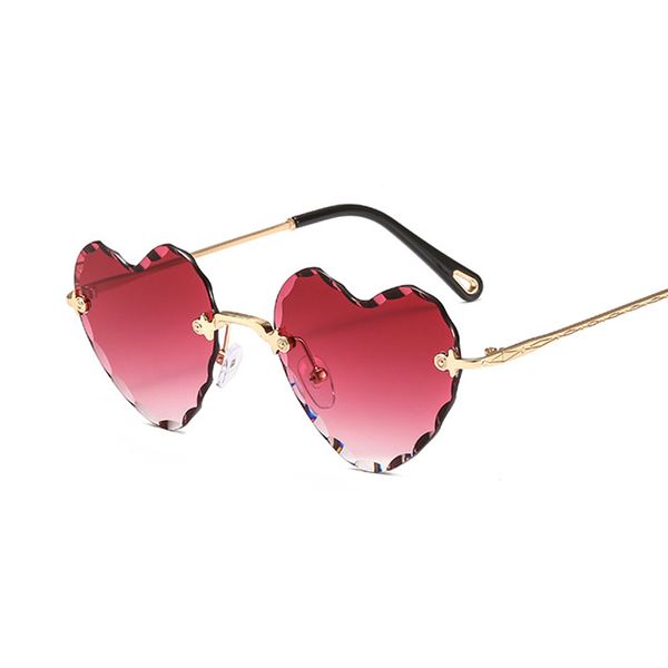 fashion retro frameless heart sunglasses women men gradient pink sun glasses irregular brand design glasses uv400 high quality, White;black
fashion retro frameless heart sunglasses women men gradient pink sun glasses irregular brand design glasses uv400 high quality, White;black