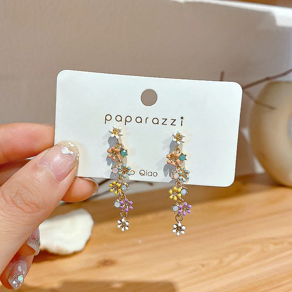new arrival flower dangle earrings crystal tassel long earring shiny wedding modern female jewelry korean, Silver
new arrival flower dangle earrings crystal tassel long earring shiny wedding modern female jewelry korean, Silver