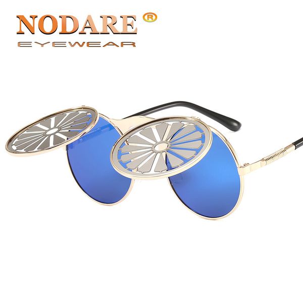 sunglasses nodare steampunk tire flip men brand design trending sun glasses round metal frame male party eyewear, White;black
sunglasses nodare steampunk tire flip men brand design trending sun glasses round metal frame male party eyewear, White;black
