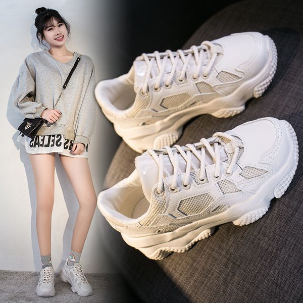 white dad shoes women ins fashion 2020 autumn new net red korean-style breathable casual sports board shoes fashion, Black
white dad shoes women ins fashion 2020 autumn new net red korean-style breathable casual sports board shoes fashion, Black