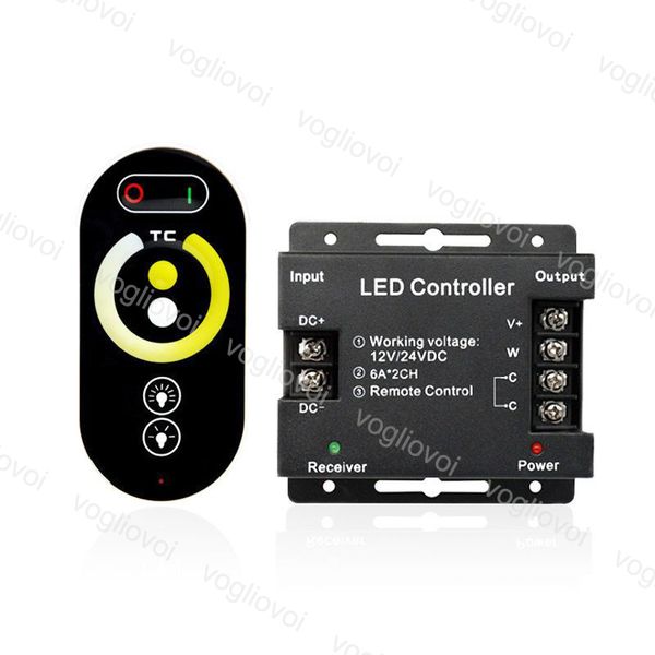 Double Color Controllers 12-24v 12a Rf Remote Wireless Touch Pad Panel 3000k 6500k Lighting Accessories For Double Color 5050 2835 Light Dhl