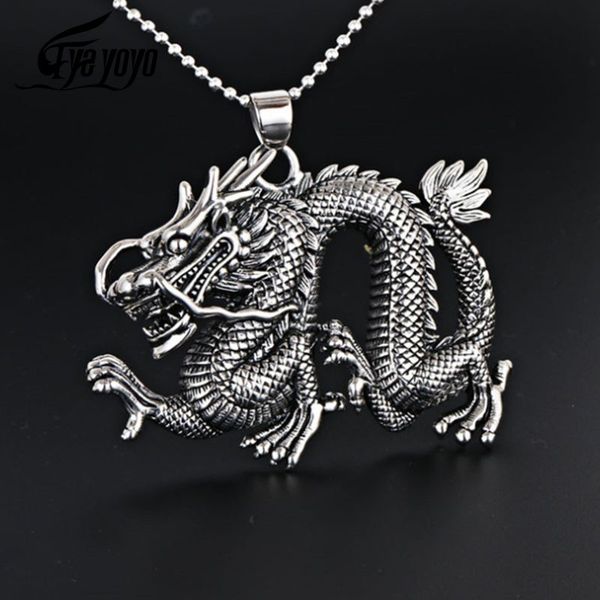 eyeyoyo dragon pendant necklace for motorcycle party steampunk male fashion personality stainless steel cool necklace jewelry, Silver
eyeyoyo dragon pendant necklace for motorcycle party steampunk male fashion personality stainless steel cool necklace jewelry, Silver