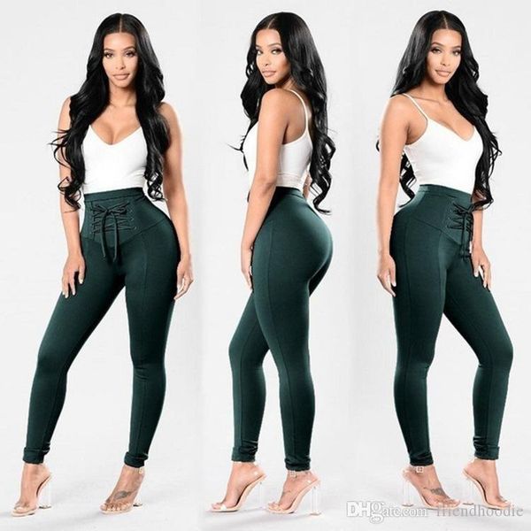 long pencil pants capris trousers women high waist pants elastic waist bandage skinny stretch, Black;white
long pencil pants capris trousers women high waist pants elastic waist bandage skinny stretch, Black;white