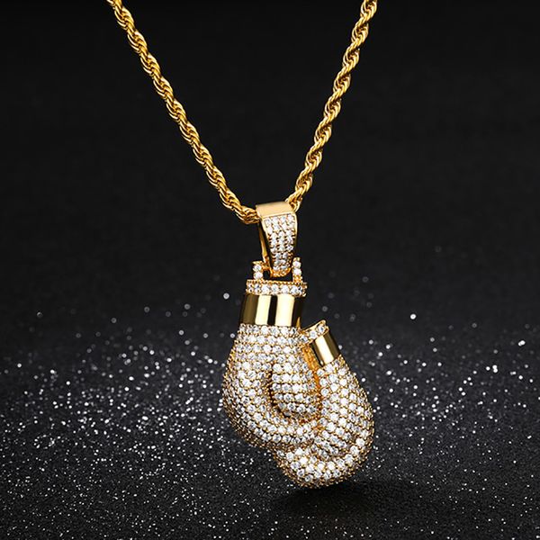 bling boxing gloves pendant necklace stainless steel gold pendant charm twist chain iced cubic zircon men's hip hop jewelry gift, Silver
bling boxing gloves pendant necklace stainless steel gold pendant charm twist chain iced cubic zircon men's hip hop jewelry gift, Silver
