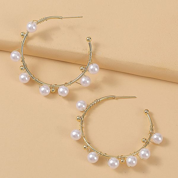 hoop & huggie elegant pearl earrings for womem bohemia gold color vintage big circle korea clip fashion ear geometric rings, Golden;silver
hoop & huggie elegant pearl earrings for womem bohemia gold color vintage big circle korea clip fashion ear geometric rings, Golden;silver