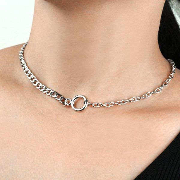 trendy chain choker collares punk necklace european and american necklace for women jewelry, Silver
trendy chain choker collares punk necklace european and american necklace for women jewelry, Silver