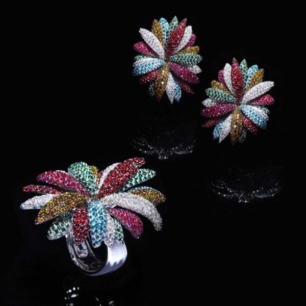 godki luxury fireworks daisy flower cubic zironia cz jewelry sets for women wedding dubai bridal jewelry set, Silver
godki luxury fireworks daisy flower cubic zironia cz jewelry sets for women wedding dubai bridal jewelry set, Silver