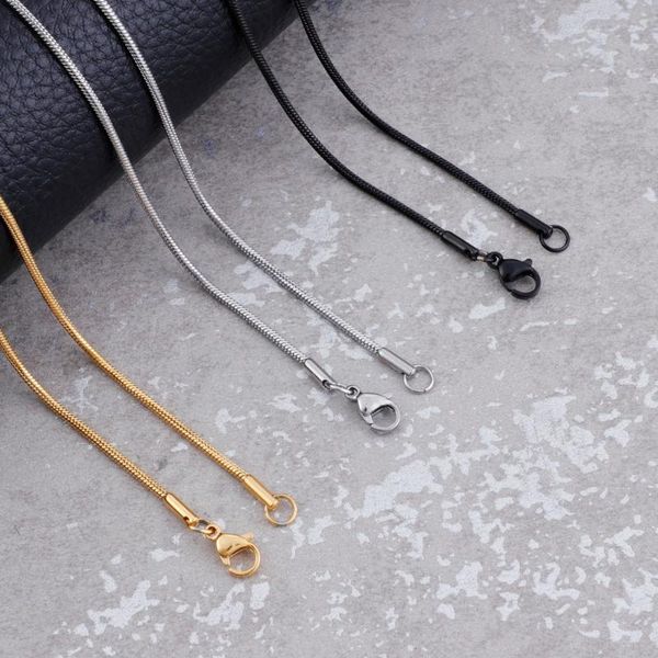 chains 1.5mm width stainless steel snake chain female gold//black fashion necklaces for women girls party jewelry friend's gift, Silver
chains 1.5mm width stainless steel snake chain female gold//black fashion necklaces for women girls party jewelry friend's gift, Silver