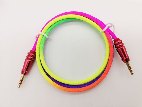 1m/3ft od 4.0 3.5mm rainbow woven cloth gourd plug male to male aux audio cable via dhl 200
1m/3ft od 4.0 3.5mm rainbow woven cloth gourd plug male to male aux audio cable via dhl 200