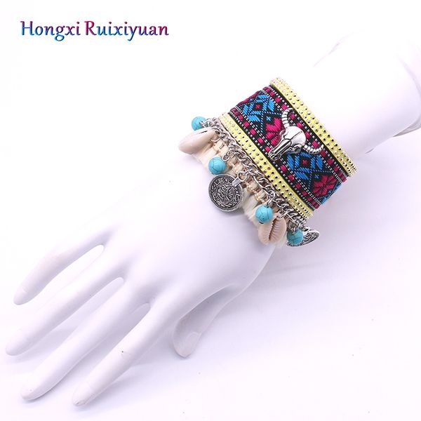 bangle bohemian leather friendship bracelet ladies alloy cow head handmade charm & bangles ethnic pattern jewelry, Black
bangle bohemian leather friendship bracelet ladies alloy cow head handmade charm & bangles ethnic pattern jewelry, Black