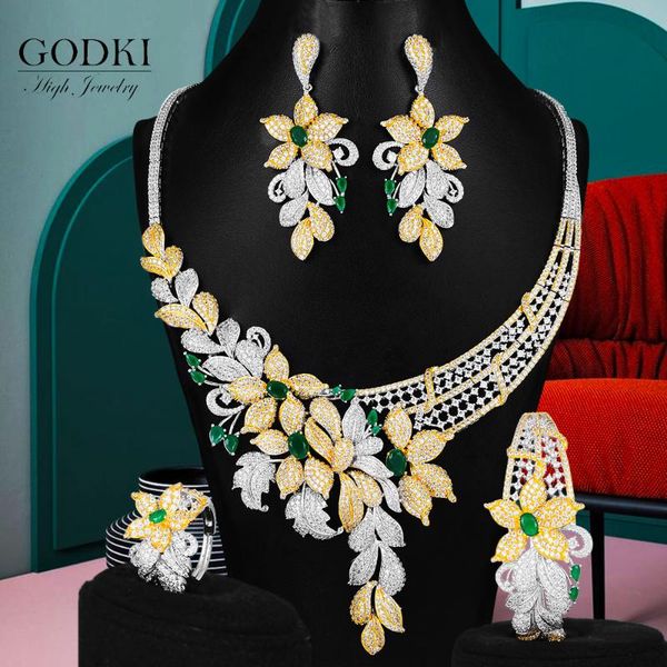godki big fashion 4pcs luxury flower african jewelry set for women wedding party cubic zirconia dubai bridal jewelry 2020, Silver
godki big fashion 4pcs luxury flower african jewelry set for women wedding party cubic zirconia dubai bridal jewelry 2020, Silver
