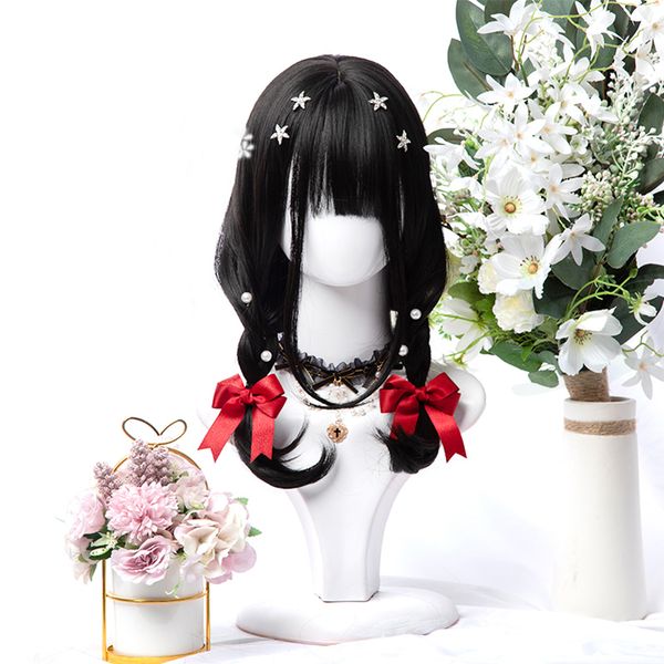 kawaii sweety lolita girl's wig cosplay costume japanese harajuku long nature black big wave curly synthetic hair + cap
kawaii sweety lolita girl's wig cosplay costume japanese harajuku long nature black big wave curly synthetic hair + cap