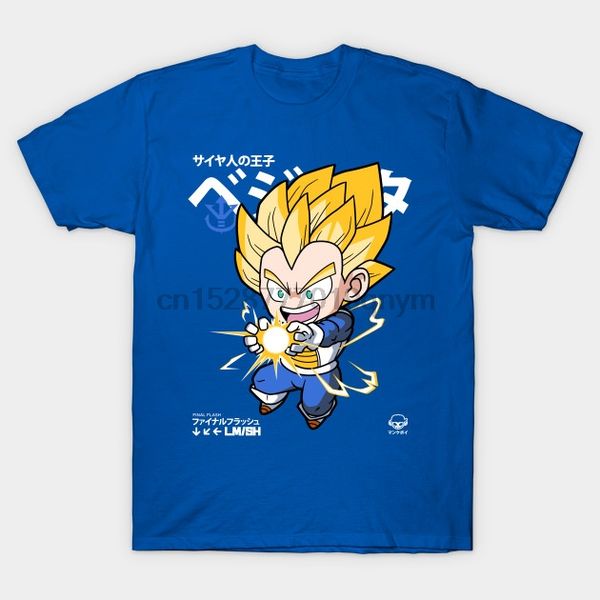 men tshirt chibi final flash vegeta t shirt printed t-shirt tees top