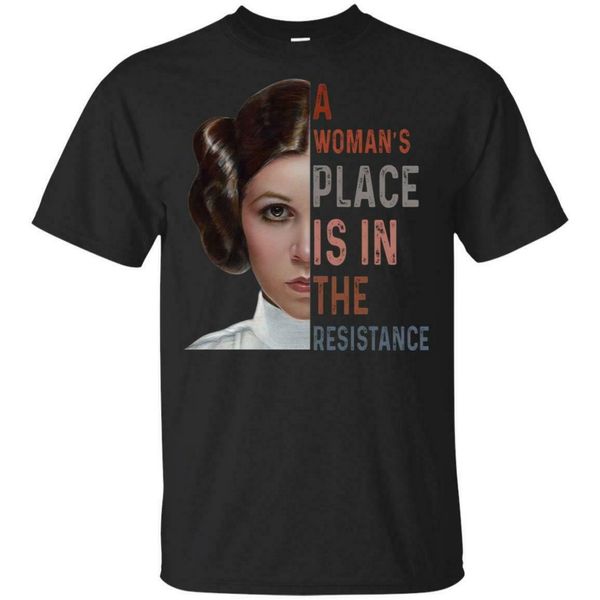 princess leia a woman place is in the resistance t-shirt men women tee teenage pop tee shirt