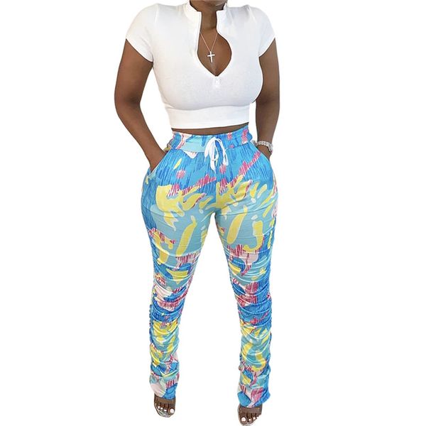 fashion multicolor stacked leggings pants suits stand collar hollow out tshirt suits womens clothing 2 piece set, White
fashion multicolor stacked leggings pants suits stand collar hollow out tshirt suits womens clothing 2 piece set, White