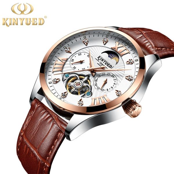 wristwatches men's watch automatic mechanical tourbillon sports clock leather casual business gold relojes hombre kinyued, Slivery;brown
wristwatches men's watch automatic mechanical tourbillon sports clock leather casual business gold relojes hombre kinyued, Slivery;brown