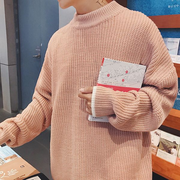 oversized sweater men spring autumn solid knitted sweaters o neck chic loose men's pullover korean style clothing yt50304, White;black
oversized sweater men spring autumn solid knitted sweaters o neck chic loose men's pullover korean style clothing yt50304, White;black