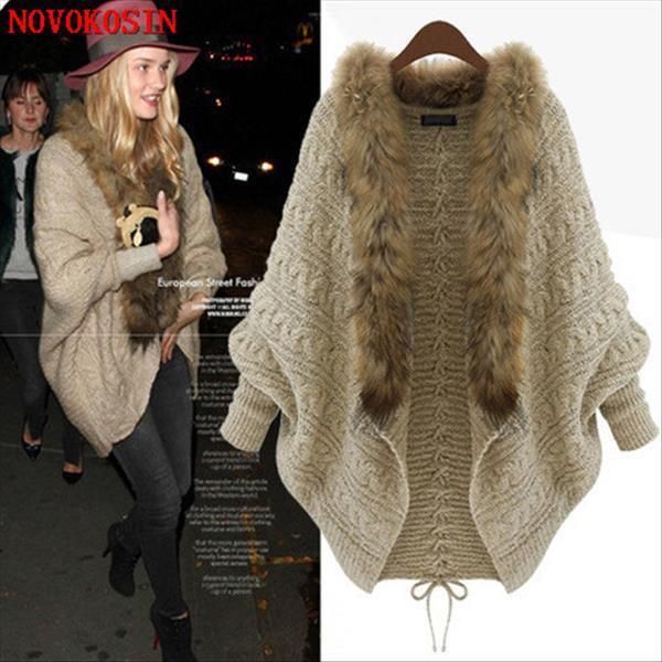 sc238 2018 oversize cape winter women fur neck knitted cardigans female long batwing sleeves vintage open stitch sweater shirt, White;black
sc238 2018 oversize cape winter women fur neck knitted cardigans female long batwing sleeves vintage open stitch sweater shirt, White;black