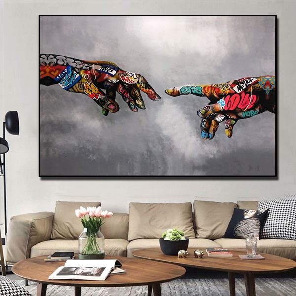 graffiti pop art poster large canvas painting street wall art print poster abstract hand modern pictures for living room decor
graffiti pop art poster large canvas painting street wall art print poster abstract hand modern pictures for living room decor
