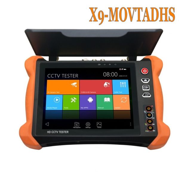 

CCTV Tester Tools X9 8inch H.265 4K 8MP TVI CVI AHD SDI CVBS IP Camera Tester Monitor with TDR, Cable tracer