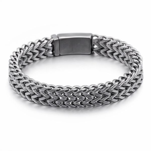 link, chain 316 stainless steel link bracelets for men rhinestone charm trendy mesh male birthday gifts, Black
link, chain 316 stainless steel link bracelets for men rhinestone charm trendy mesh male birthday gifts, Black