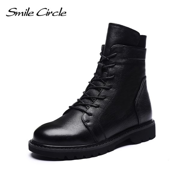 boots smile circle winter ankle women platform shoes genuine leather fashion round toe fur warm ladies booties, Black
boots smile circle winter ankle women platform shoes genuine leather fashion round toe fur warm ladies booties, Black