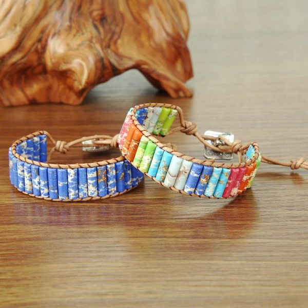 beaded, strands boho rainbow emperor stone bracelet hand-made leather rope natural bangles for women and men, Black
beaded, strands boho rainbow emperor stone bracelet hand-made leather rope natural bangles for women and men, Black