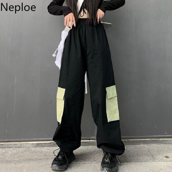 neploe vintage contrast color pockets cargo pants harajuku stretch high waist long trousers causal drawstring harem pants 4e311, Black;white
neploe vintage contrast color pockets cargo pants harajuku stretch high waist long trousers causal drawstring harem pants 4e311, Black;white