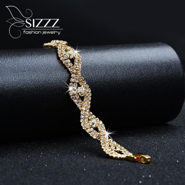 charm bracelets 2021 fashion braided gold color & bangles with stones luxury crystal for women wedding jewelry, Golden;silver
charm bracelets 2021 fashion braided gold color & bangles with stones luxury crystal for women wedding jewelry, Golden;silver